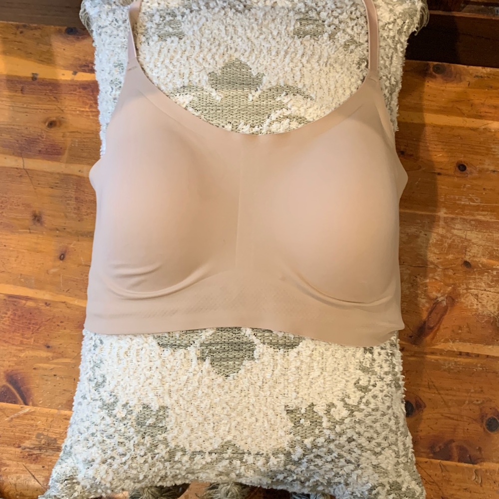 Seamless Mesh Back Cream Bralette
